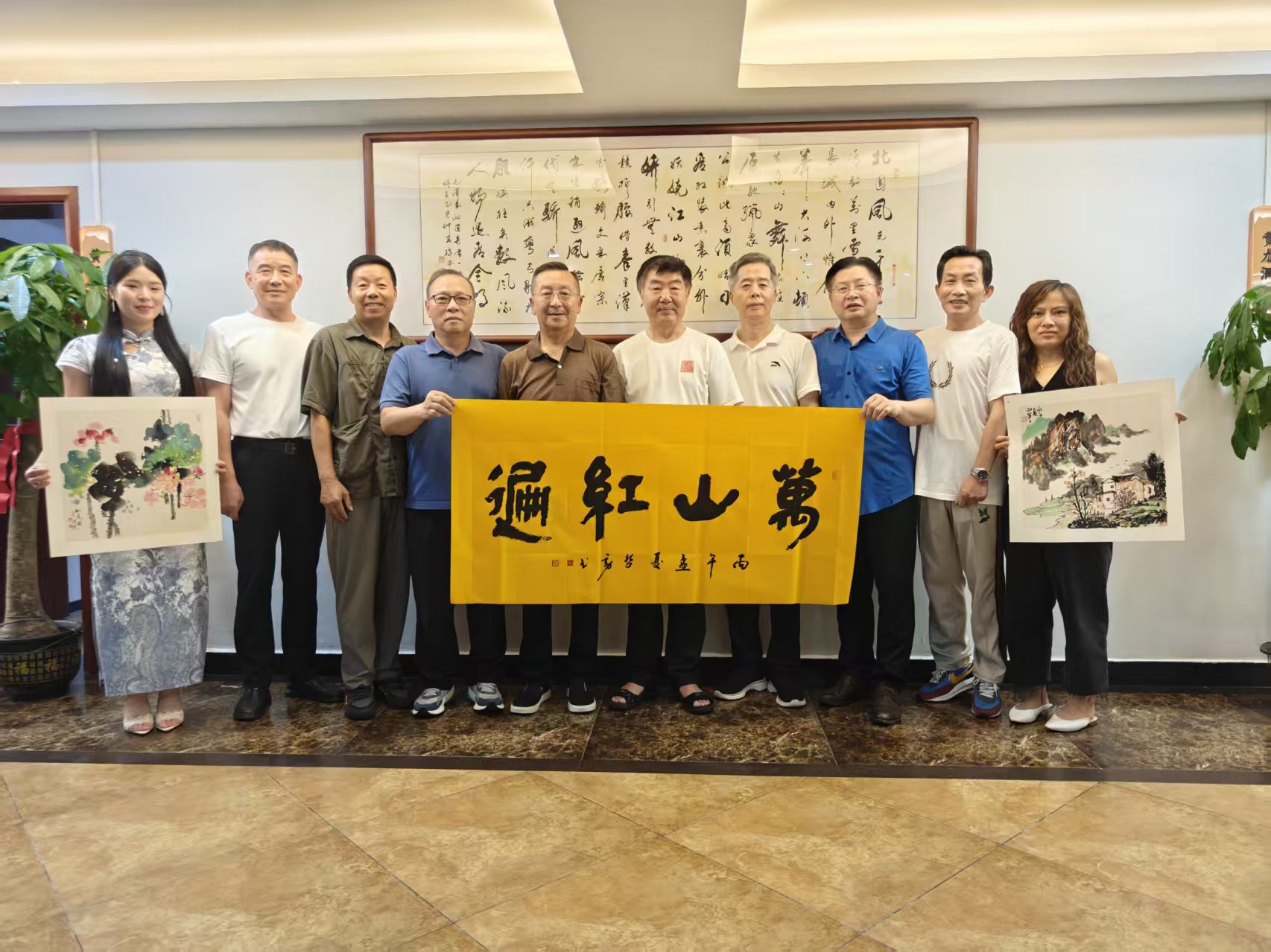 “墨香迎七一，红心永向党” 书画笔会活动在长沙红壹号茶餐厅成功举行